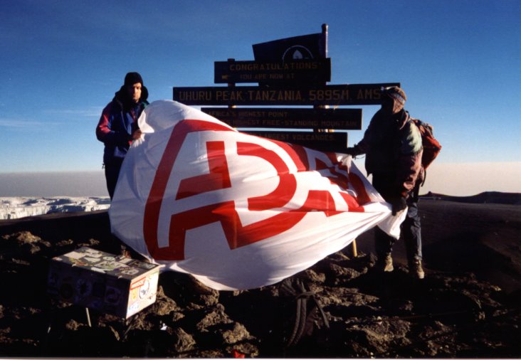 Handig formaat vlag meegenomen